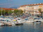 ST RAPHAEL, FRANCE-OCTOBER  12. A picturesque tourist port in the south of France on October 12  2012 in St Raphael, France. Tourists charter boats to St Tropez from this port.; Shutterstock ID 136305437; Project/Title: Top 100; Downloader: Fodor's Travel