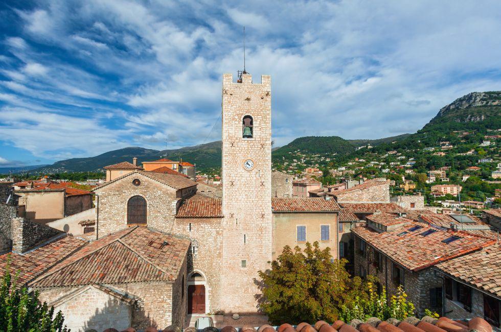Panoramic view of beautiful small village Vence in France.