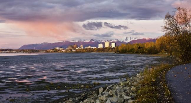 Sunset over Anchorage 