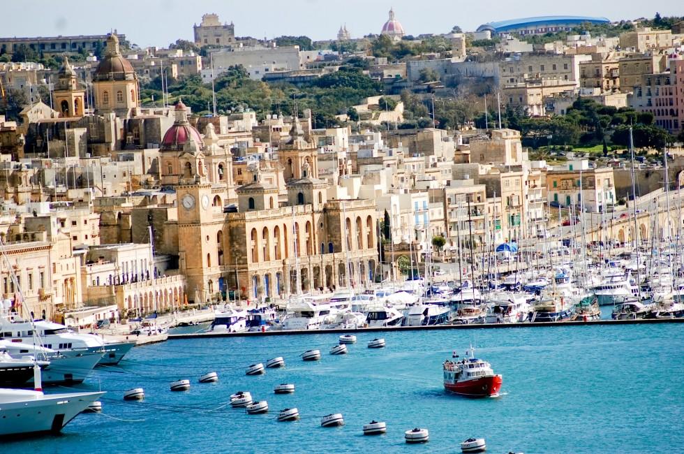 fantastic city landscape on the seaside in malta; 