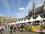 BRUSSELS, BELGIUM-SEPTEMBER 1: Thousands of tourists were attracted to Grand Place by Belgian Beer Weekend started on September 1, 2012 in Brussels. This is public event dedicated to Belgian beer; 