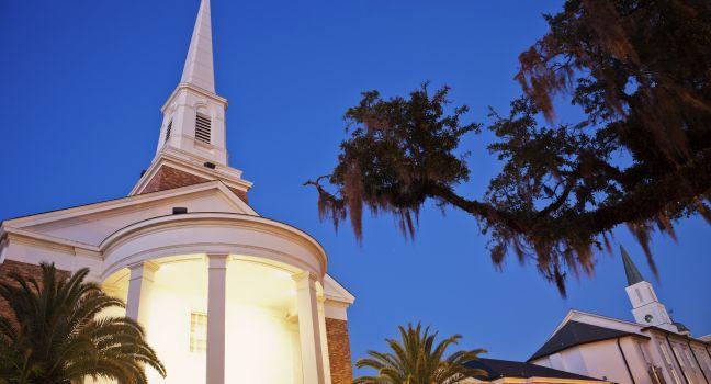 Churches in downtown of Tallahassee, Florida; 