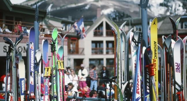 Skis, Ski Lodge, Aspen, Colorado, USA