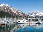 Boats at the Seward, Alaska marina.