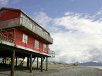 House on stilts in Homer, Alaska.