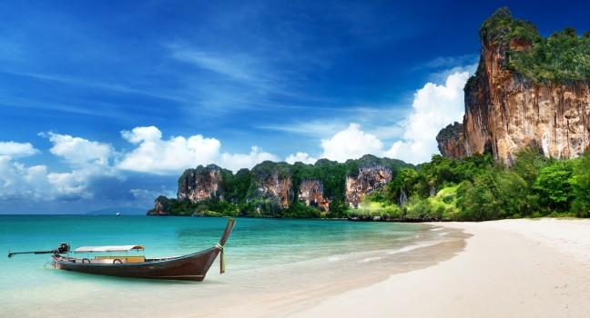 Railay beach in Krabi Thailand; 