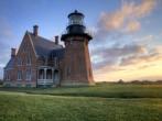 Southeast Lighthouse at sunrise on Block Island,RI.; 