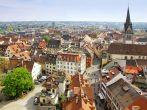 Aerial view of Konstanz city (Germany)