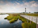 North Carolina Outer Banks Bodie Island Lighthouse Marsh on Cape Hatteras National Seashore