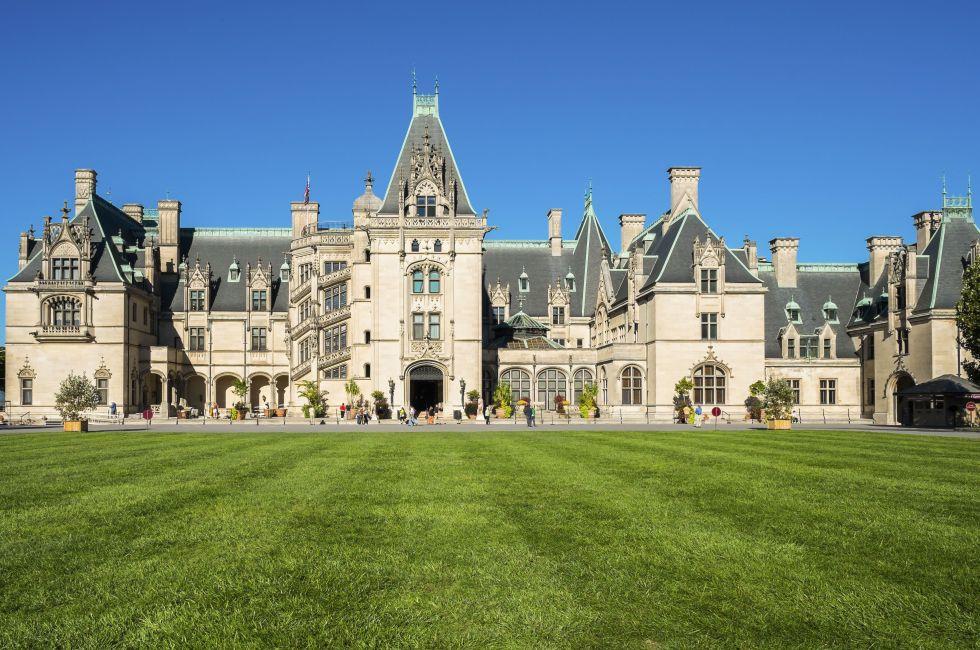 ASHEVILLE, NORTH CAROLINA OCTOBER 11: The Biltmore House and Gardens, a popular tourist attraction, built by George Vanderbilt in 1895 is America's largest home in Asheville on October 10, 2013.;