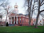 Old brick court house in Leesburg Virginia in the USA at dusk