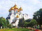 YAROSLAVL, RUSSIA - AUGUST 10, 2014: View of the Assumption Church in Yaroslavl, Russia. A popular touristic landmark.