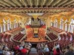 The Palau de la Musica Catalana  is a concert hall in Barcelona, built between 1905 and 1908 by the architect Lluis Domenech i Montaner,  on June 1, 2012. Barcelona.