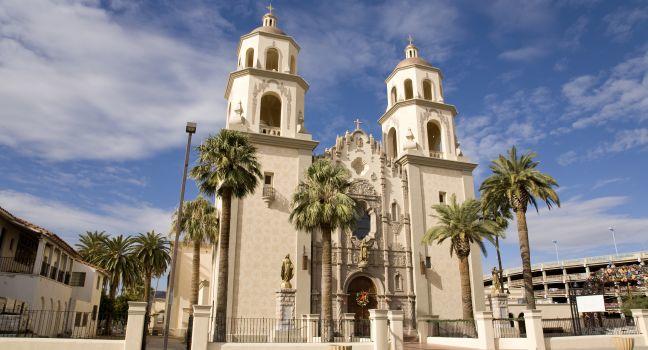 St. Augustine Cathedral in the El Presidio district of downtown Tucson, AZ.