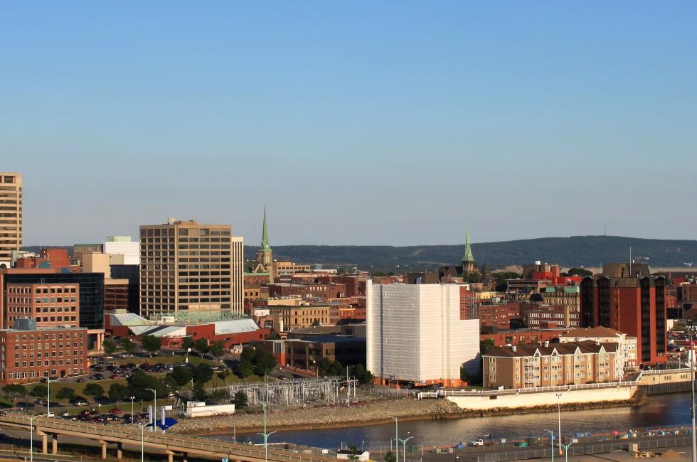 City view of dowtown area of Saint John, New Brunswick, Canada; 