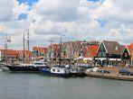 Ships in the port of Volendam. Netherlands.