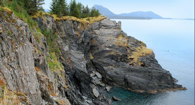 Cliffs at Kodiak Island, Alaska.
