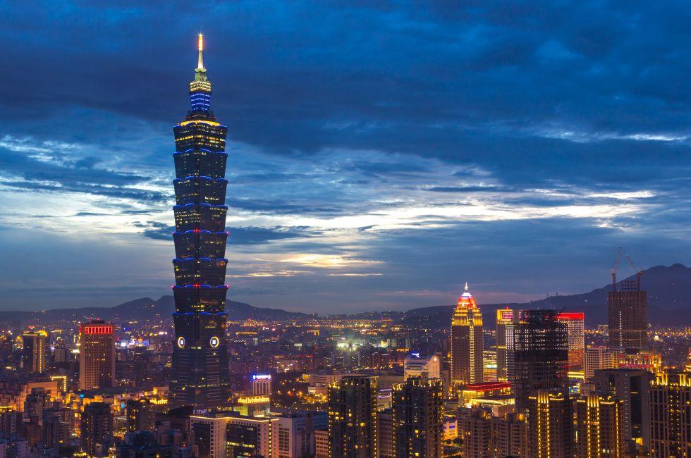 The view of Taipei, Taiwan, 101 tower; Shutterstock ID 157885313; Project/Title: 10 Reasons to Visit Taiwan Now; Downloader: Melanie Marin