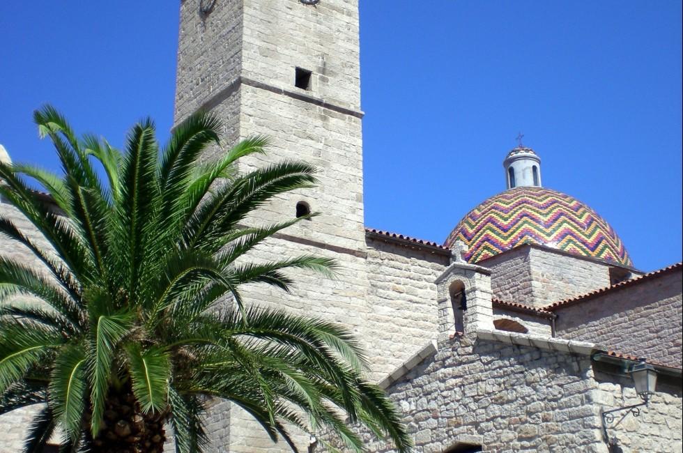 Sardinia, Italy Olbia, San paolo Church - Sardegna, Italia / Postcard shot of San paolo Church of Olbia, Sardinia, Italy - Sardegna, Italia; 