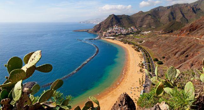 View of Las Teresitas Beach, Tenerife, Spain; 