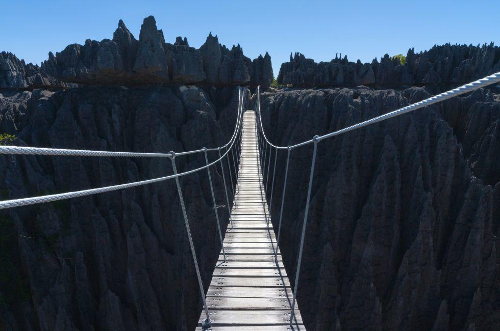 Suspension bridge, Tsingy de Bemaraha. Mahajanga. Madagascar; 